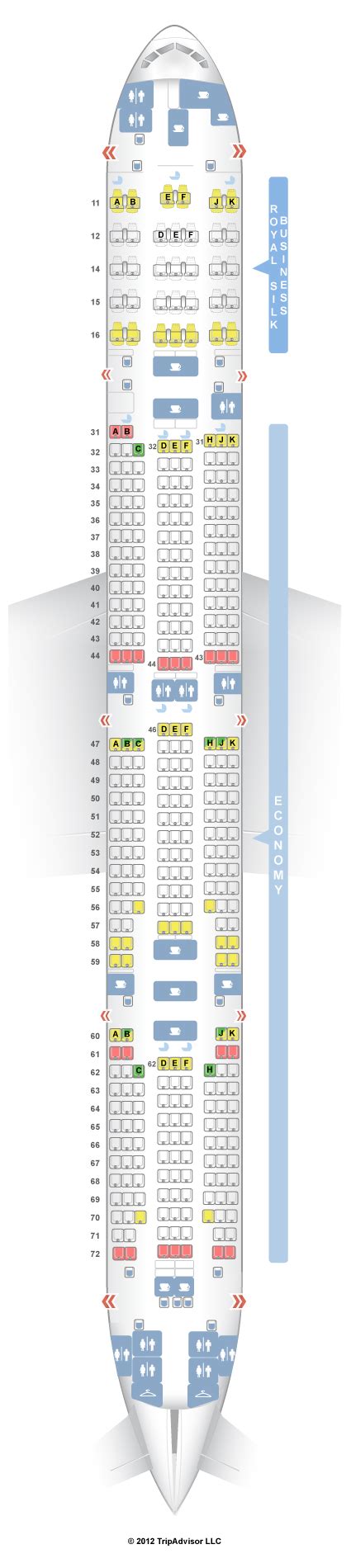 boeing 777 300 thai airways seatguru